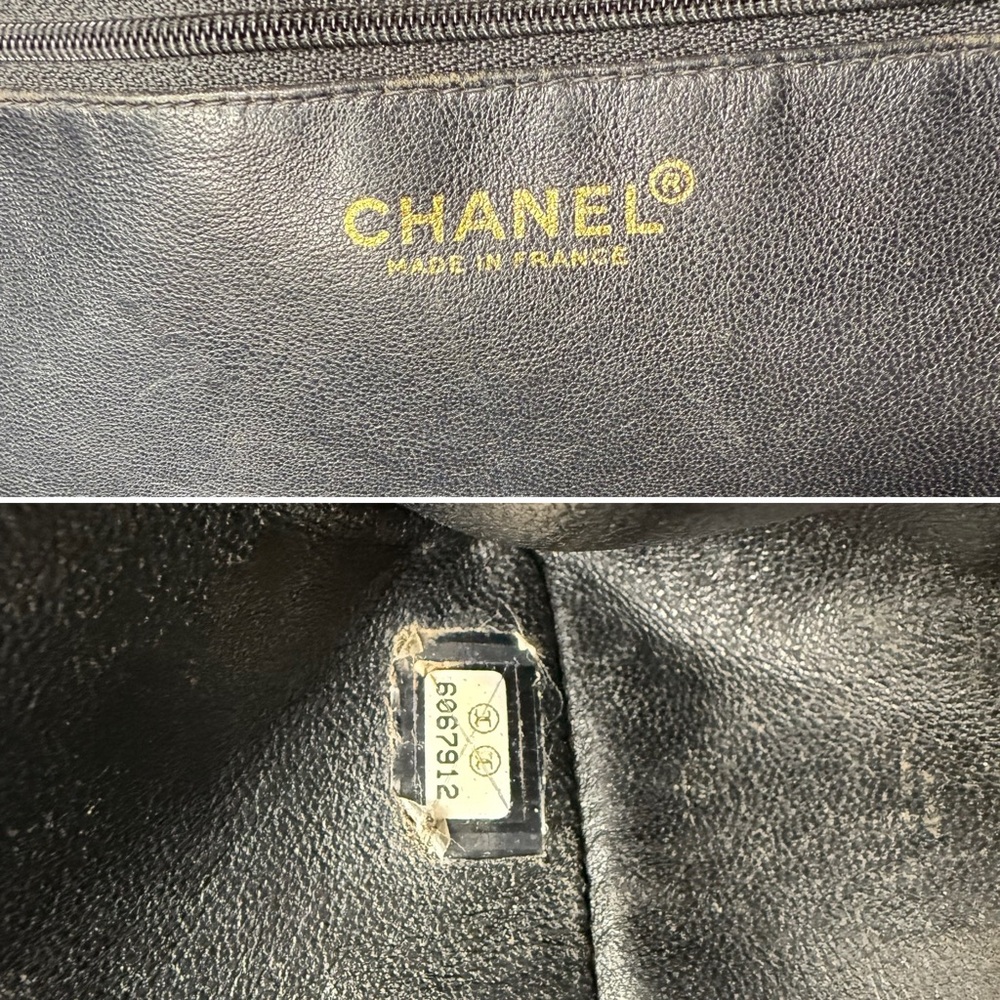 Authentic CHANEL large tote bag black leather - Picture 15 of 16